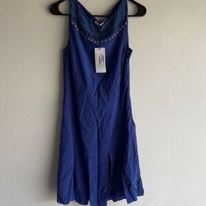 Tomas Maier Royal Blue Eyelet Mini Dress